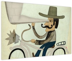 Tablou - Astronom pe bicicletă (90x60 cm)