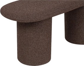 Bancă maro capitonată cu tapițerie din țesătură bouclé Rull – noo.ma