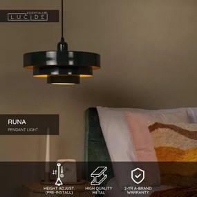 Lucide 21443/35/33 - Pendul pe cablu RUNA 1xE27/40W/230V verde