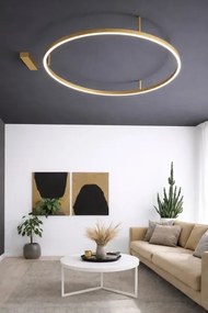 Ideal Lux - Plafonieră LED ORACLE SLIM, 81 W/230 V, Ø 150 cm, culoare: auriu