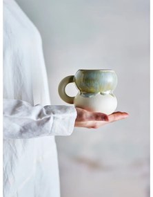 Căni albastre/crem 4 buc. din gresie 400 ml Luna – Bloomingville