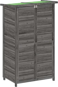 vidaXL Magazie de unelte pentru grădină gri 83x57x140cm lemn masiv pin