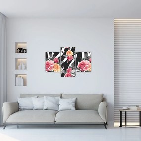 Tablou cu trandafiri înfloriți (90x60 cm)