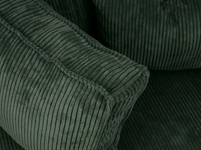 Canapea colt extensibila SMART COSARO verde inchis, cu colt bilateral + 2 perne CADOU