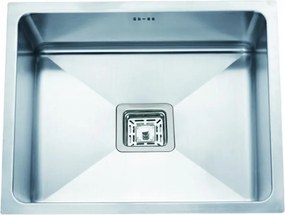 Chiuveta inox Inter Ceramic cu o cuva fara picurator finisaj inox satinat 51x48 cm