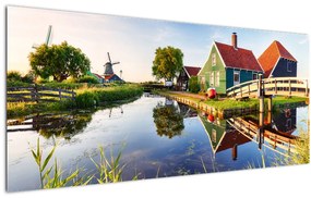 Tablou cu mori din Olanda (120x50 cm)