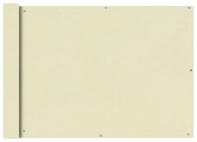 vidaXL Prelată balcon din material textil oxford, 75 x 600 cm, bej