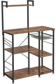 Raft Bucatarie Vintage Maro Rustic, 90 cm