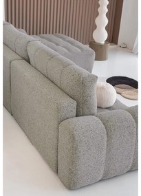 Colțar modular maro deschis extensibil/cu spațiu de depozitare (cu colț pe partea dreaptă) Lulu – Miuform