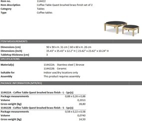 Set de 2 masute de cafea design LUX Quest 114422 HZ