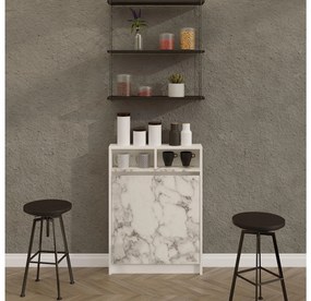 Masă sufragerie rabatabilă Brackie (pentru 2 persoane) (Marmură carrara) . 1101343