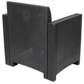 Scaun de grădină din plastic Nero, grafit