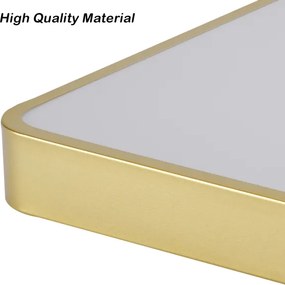 Brilagi-LED Plafonieră LED dimabilă POOL 48W/230V 3000-6000K 50x50 cm aurie + telecomandă