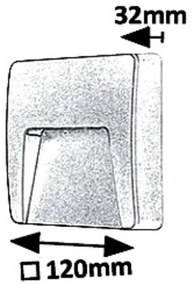 Rabalux 8893 - Aplică perete exterior LED TRENTO LED/3W/230V IP65