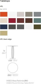 Masa de exterior / interior design modern premium VASES 60cm