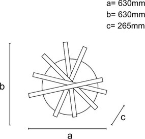 Lustră LED dimabilă aplicată LED/75W/230V 3000-6500K + telecomandă