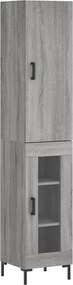 vidaXL Dulap înalt, gri sonoma, 34,5x34x180 cm, lemn prelucrat