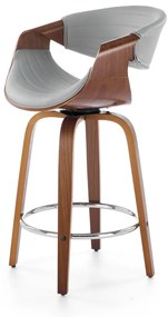 Scaun de bar H123 gri/nuc