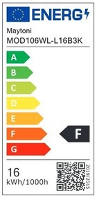 Aplica de perete LED design high-tech minimalist Axis negru