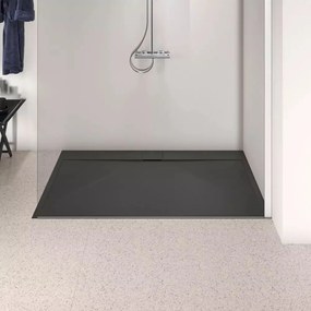 Cadita de dus dreptunghiulara Ideal Standard i.life Ultra Flat S negru intens 160x100 cm