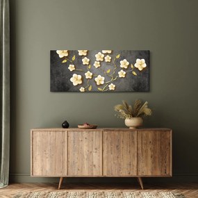 Tablou - Arbust auriu pe fundal negru (120x50 cm)