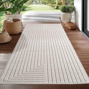 Covor tip traversă pentru interior și exterior crem 80x250 cm Nova 1202 – Ayyildiz Carpets
