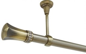 Galerie tavan fara inele PLUTON CRYSTAL striat /25 - aur antic (Alege marime: 360 cm)