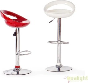 Set de 2 scaune de bar design modern alb ASTER 0731328 BZ