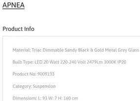 Lustra LED suspendata design modern APNEA L-93cm
