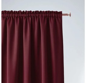 Draperie de culoare roșu închis cu bandă de pliere 140 x 250 cm