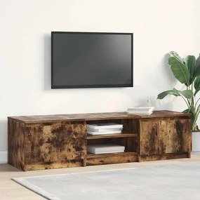 vidaXL Comodă TV, stejar fumuriu, 140x40x35,5 cm, lemn prelucrat