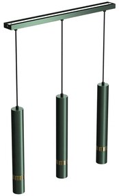 Lustră suspendată pe cablu JOKER 3x GU10/25W/230V verde/auriu