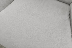 Fotoliu bean bag gri deschis cu tapițerie din blană artificială Lilibet – Bobochic Paris