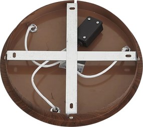 Plafonieră Japandi din lemn închis cu spoturi reglabile cu 3 lumini IP44 - Ducha