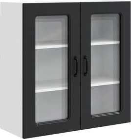 vidaXL Dulap de bucătărie Kalmar Negru 80 x 31 x 80 cm Lemn compozit