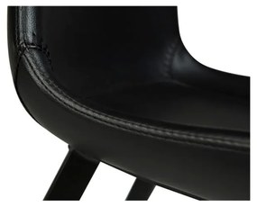 Scaun de bar din imitație de piele DAN-FORM Denmark Hype, negru