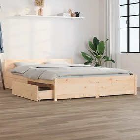 vidaXL Cadru de pat cu sertare, 120x200 cm