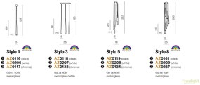 Lustra design modern Stylo 3 white