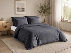 Lenjerie de pat din vascoza de bambus MANILLA gri inchis Dimensiune lenjerie de pat: 60 x 70 cm | 140 x 220 cm