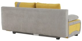 Canapea trei locuri Bralda (galben + gri). 788094