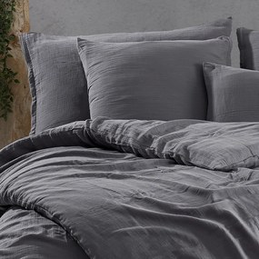 Lenjerie de pat din muselină 4Home Steel, 135 x 200 cm, 80 x 80 cm