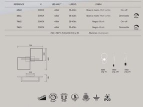Plafoniera LED moderna design geometric MURAL alba