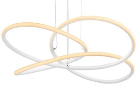 Lustră LED pe cablu Globo 67201WH-30 PANDA LED/30W/230V