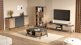 Set Mobilier pentru Sufragerie, RL6-AA, Antracit / Atlantic Pine