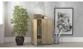 Bibliotecă modulară cu aspect de lemn de stejar 89x113 cm Prima – Tvilum