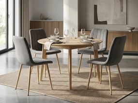 Scaun din catifea gri LAVA PEWTER GREY