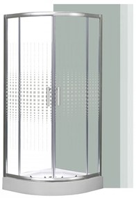 Cabină de duș Spirit Matrix curbată de calitate 80x80x194 cm, cu cădiță de duș acrilică ranforsată