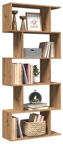 858101 vidaXL Bibliotecă/separator 5 nivel stejar artizanal 70x24x161 cm lemn