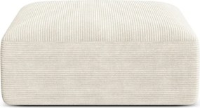 Taburet bej cu tapițerie din catifea reiată Campi – Cosmopolitan Design