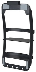 Raft pentru baie negru de agățat, autoadeziv din plastic Universal – Wenko